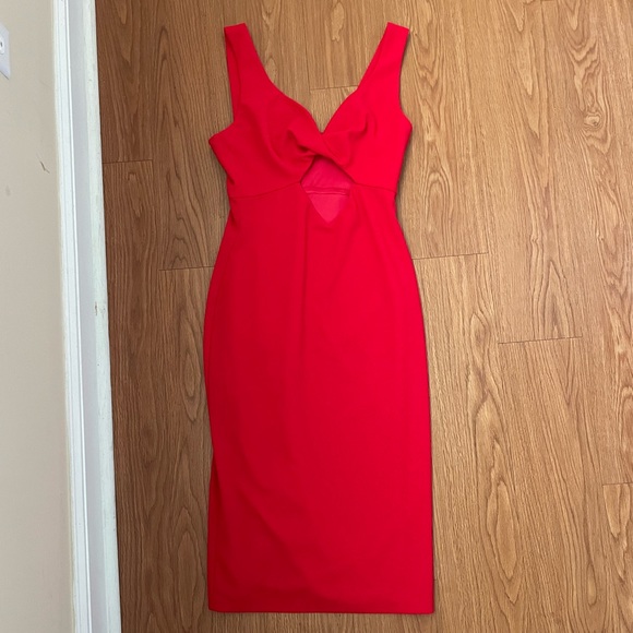 NWT the fashion poet red midi dress - Picture 1 of 8